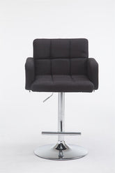 TPFLiving Barhocker Lausanne Gestell Metall in Chromoptik Stoff